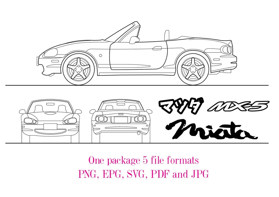 Mazda MX-5 NB JDM Car Illustration (digital Download) - Etsy