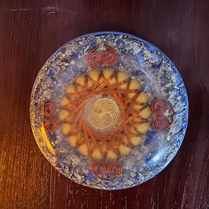 Base para carregamento de água Orgonite: Harmonizador EMF de cristal e cobre