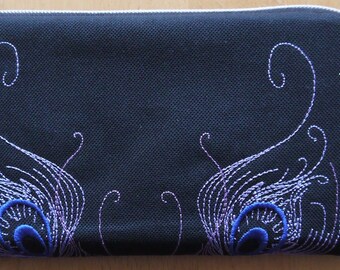 Handmade Single Piece Wallet Ladies Women's Wallet Waiter Wallet Wallet Motif Feathers