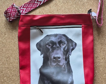 Shoulder bag faux leather with lining, Labrador