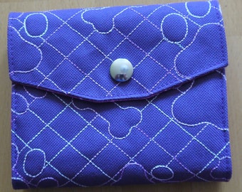 Handmade Single Piece Wallet Women's Wallet Wallet Motif Dog Paws Bone