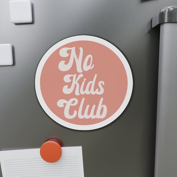 No kids club magnet, DINK couple gift, childfree magnet, childfree car magnet, outdoor child free magnet, funny child free logo, dink magnet