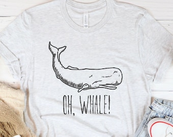 クジラシャツ、おもしろ動物シャツ、クジラ愛好家シャツ、クジラに挨拶、海洋哺乳類愛好家シャツ、野生動物愛好家ギフト、トレンディなシャツ、クジラウォッチャー