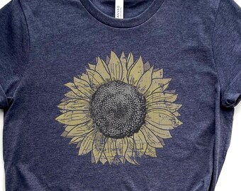 Sunflower - Sunflower Shirt, Floral Tee Shirt, Flower Shirt,Garden Shirt, Womens Shirt, Sunflower Tshirt Sunflower Shirts. Sunflower Tee