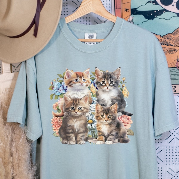 Vintage style kittens tshirt, vintage kitten tee, aesthetic kitten tee, 90's kitten tee, fluffy kittens shirt, retro kitten tee, retro cat