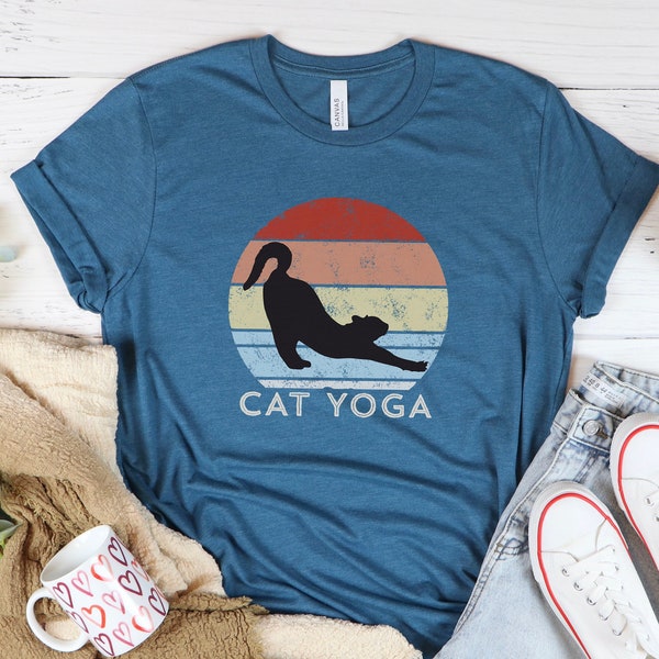 Cat Yoga Shirt, Yoga Cat, Cat Shirt, Cat Lover Gift, Yoga Lover Gift, Animal Yoga,  Namaste cat