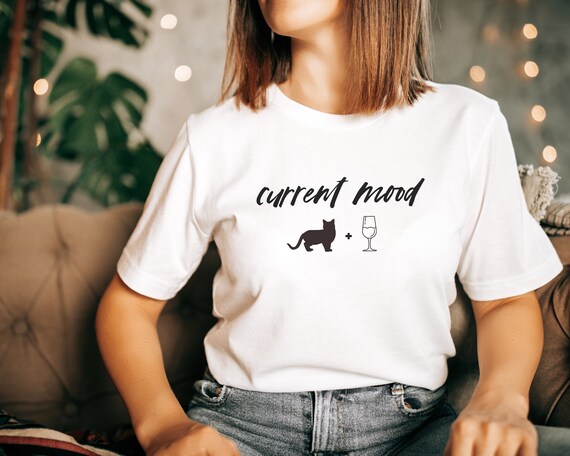 Cats and Wine Shirt, Cat Lover Shirt, Wine Lover shirt, Trendy Shirt, Cat mom, Gifts for her, Trendy Cat Shirt, Drink Wine Shirt