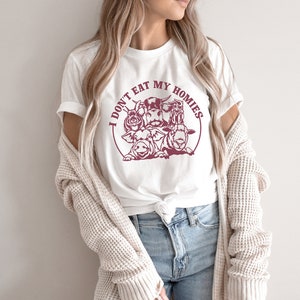Cool vegan friendly shirt, vegan activism tee, activist animal rights shirt, vegan diet shirt, i don't eat animals tee, funny vegan shirt image 2