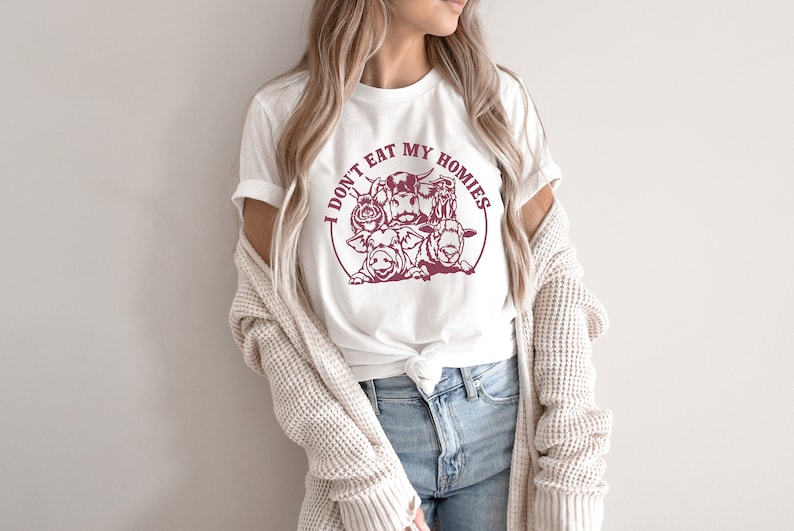 Cool vegan friendly shirt, vegan activism tee, activist animal rights shirt, vegan diet shirt, i don't eat animals tee, funny vegan shirt image 2
