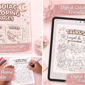 zodiac coloring pages