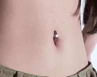 14G ASTM F136 Titanium Belly Button Clicker/ Minimalist Navel Jewelry/ Belly Hoop/ Hinged Carved Belly Bar/ Belly Huggie Hoop/ 1.6*8/10/12mm