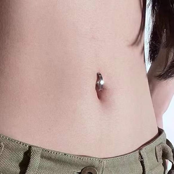 14G ASTM F136 Titanium Belly Button Clicker/ Minimalist Navel Jewelry/ Belly Hoop/ Hinged Carved Belly Bar/ Belly Huggie Hoop/ 1.6*8/10/12mm