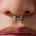 16G Surgical Steel Bat Hinged Septum/ Steel Septum Clicker/ Septum Jewelry Silver/ Septum Hoop/ Daith Earring 1.2*8/10mm Silver Gold Black