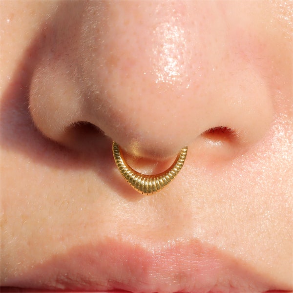 16G 316L chirurgischer Stahl Septum Ring / Gold Septum Clicker / Klapp Septum Ring /Septum Piercing Schmuck /Goth Septum Hoop 1,2 * 8 / 10mm Silber Gold