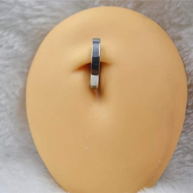 14G ASTM F136 Titanium Belly Button Clicker/ Minimalist Navel Etsy