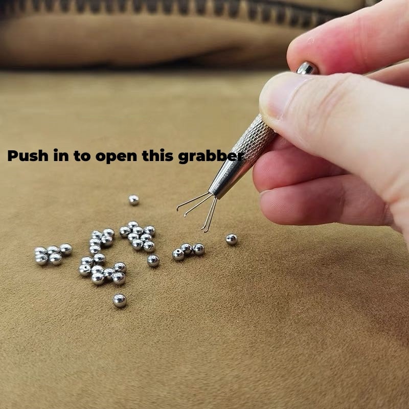Push in Metal Bead Grabber Piercing Jewelry Tool Screw Holder Pick