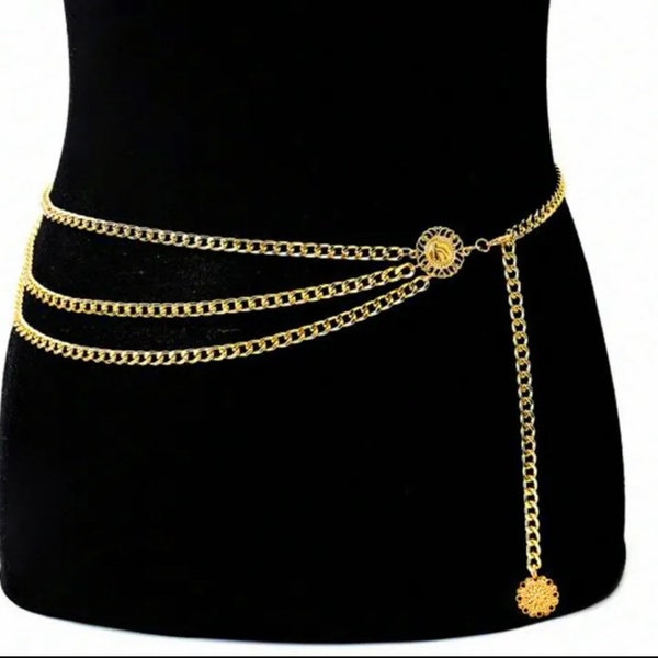 Gold Chain Belt Etsy
