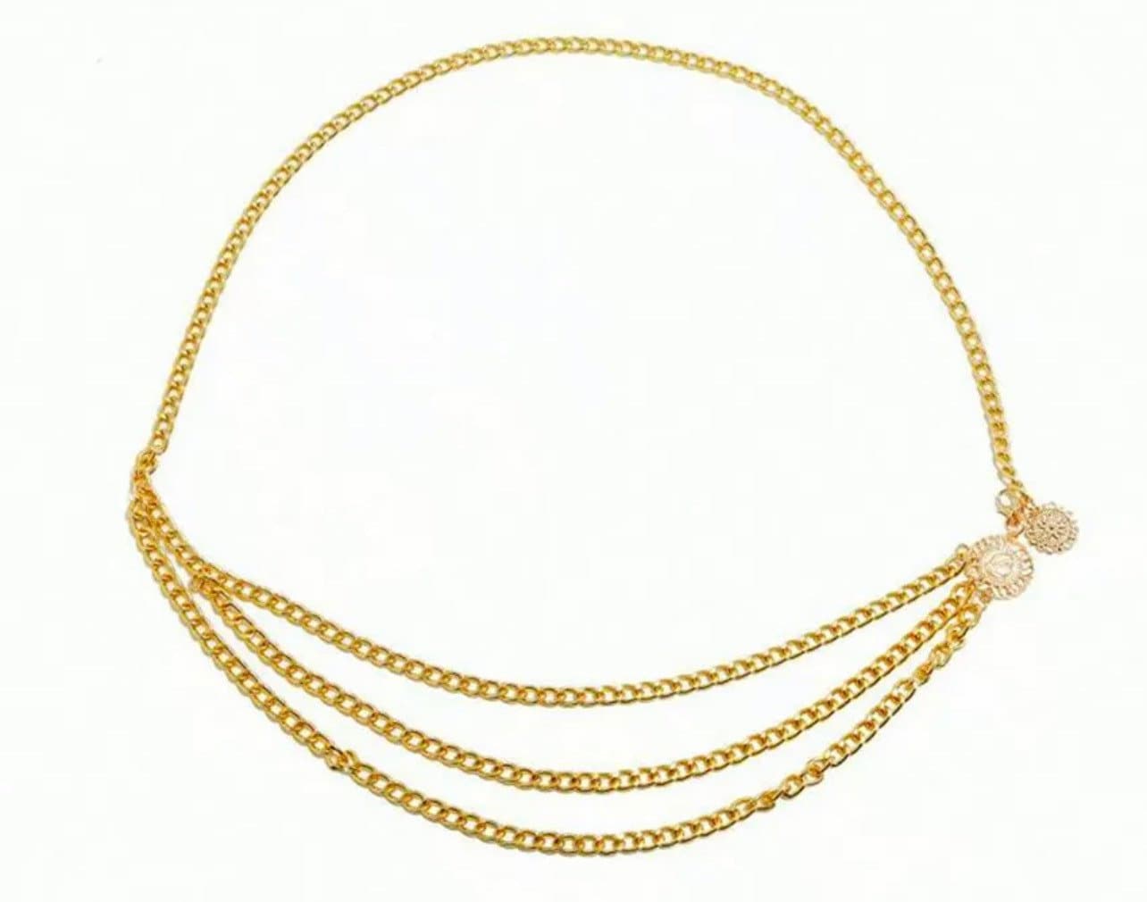 fan&louis gold waist chain belt for women