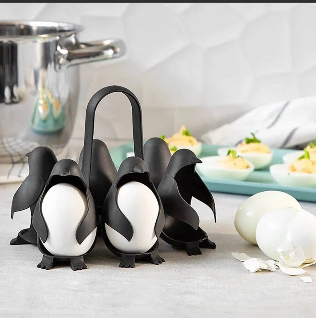 Cute Egg Holder Penguins 6 Holders Penguin Boiled Egg Gadget Etsy