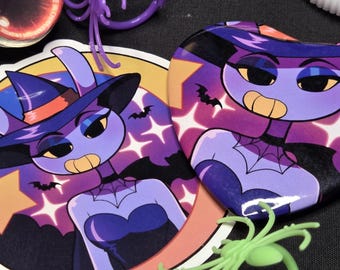 TADC herzförmige Halloween Jax Pins und Aufkleber