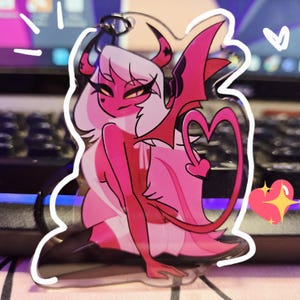 Helluvaboss Verosika Mayday Virgin Killer Key Chain and Pin