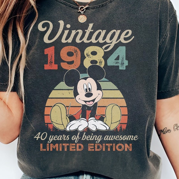 Vintage 1984 Limited Edition Mickey T-shirt, Disney 40th Birthday Shirt, 1984 Birthday Shirt, 40th Birthday Gift, 40th Birthday Shirt