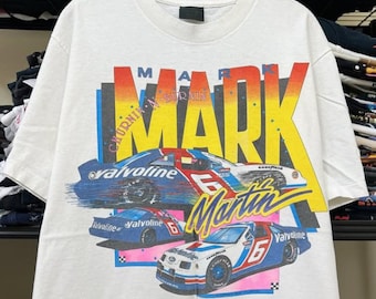 Vintage 90s Mark Martin NASCAR Racing T-Shirt, Mark Martin Shirt, 90s Nascar Shirt, 90s Nascar Tee, Gift For Father, Gift For Mother