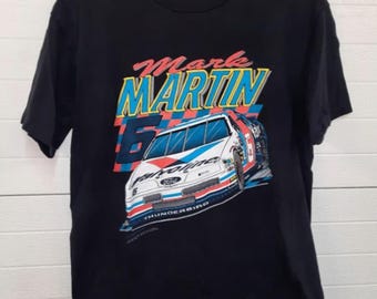Vintage 90s Mark Martin NASCAR Racing T-Shirt, Mark Martin Shirt, 90s Nascar Shirt, 90s Nascar Tee, Gift For Father, Gift For Mother