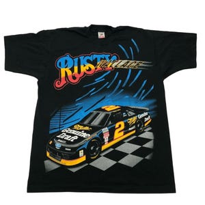 Vintage 90s Rusty Wallace NASCAR Racing T-Shirt, Rusty Wallace Shirt, 90s Nascar Shirt, 90s Nascar Tee, Gift For Father, Gift For Mother