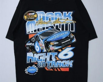 Vintage 90s Mark Martin NASCAR Racing T-Shirt, Mark Martin Shirt, 90s Nascar Shirt, 90s Nascar Tee, Gift For Father, Gift For Mother