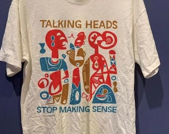 Vintage Talking Heads T-Shirt: More Songs About Buildings and Food, Talking Heads Shirt, Vintage Rock Band Tees, Gift For Her, Gift For Him