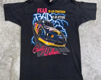 Vintage 90s Rusty Wallace NASCAR Racing T-Shirt, Rusty Wallace Shirt, 90s Nascar Shirt, 90s Nascar Tee, Gift For Father, Gift For Mother