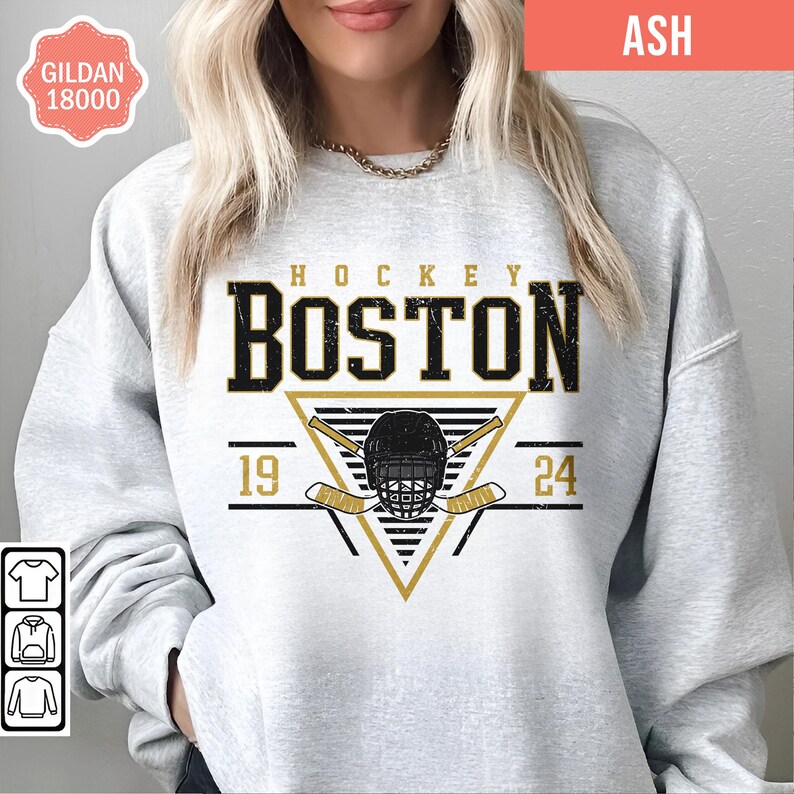Boston Bruins Hockey Retro Style Sweatshirt, Retro Boston Hockey Tshirt