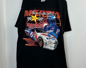 Vintage 90s Mark Martin NASCAR Racing T-Shirt, Mark Martin Shirt, 90s Nascar Shirt, 90s Nascar Tee, Gift For Father, Gift For Mother