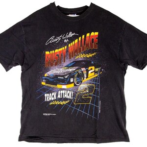 Vintage 90s Rusty Wallace NASCAR Racing T-Shirt, Rusty Wallace Shirt, 90s Nascar Shirt, 90s Nascar Tee, Gift For Father, Gift For Mother