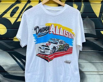 Vintage 1993 Davey Allison NASCAR Racing T-Shirt, Davey Allison Shirt, 90s Nascar Shirt, 90s Nascar Tee, Gift For Father, Gift For Mother