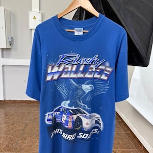 Vintage 90s Rusty Wallace NASCAR Racing T-Shirt, Rusty Wallace Shirt, 90s Nascar Shirt, 90s Nascar Tee, Gift For Father, Gift For Mother