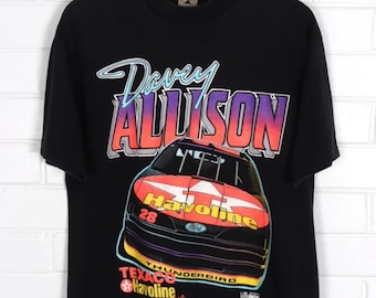 Vintage 1992 Davey Allison NASCAR Racing T-Shirt, Davey Allison Shirt, 90s Nascar Shirt, 90s Nascar Tee, Gift For Father, Gift For Mother