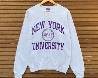 Vintage 90s New York University Sweatshirt, New York University Hoodie, New York University Tshirt, NYU Hoodie, NYU Sweatshirt