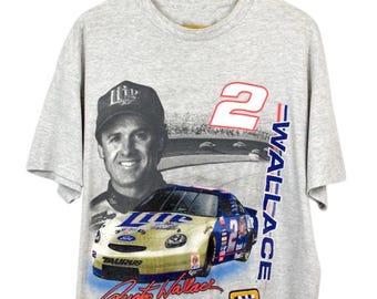Vintage 90s Rusty Wallace NASCAR Racing T-Shirt, Rusty Wallace Shirt, 90s Nascar Shirt, 90s Nascar Tee, Gift For Father, Gift For Mother