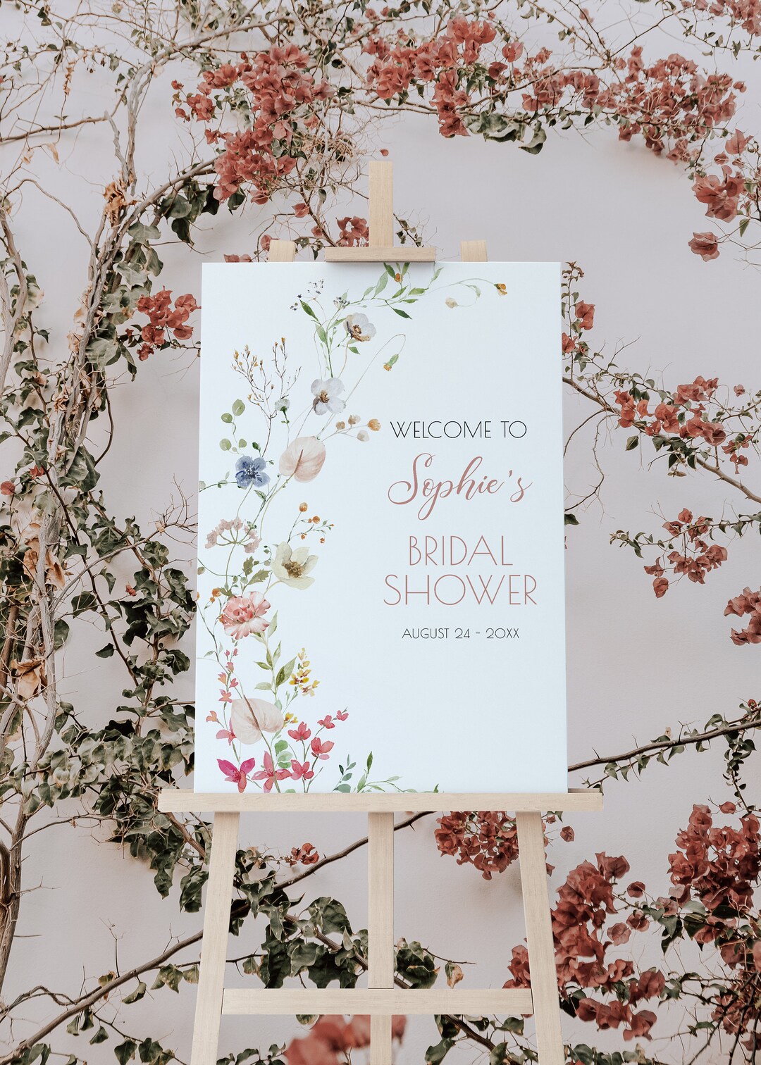 Wildflower Welcome Sign Poster,wildflowers Welcome Sign,wildflower