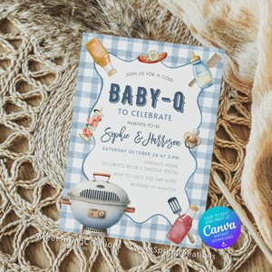 Editable Baby-Q Baby Shower Invitation Template Backyard Couples Baby Sprinkle, BBQ Party SSC_00207 image 8
