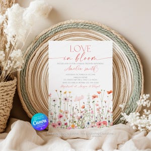 Faire-part de douche nuptiale de fleurs sauvages modifiable : amour en fleurs, tiges de fleurs SSC_00111