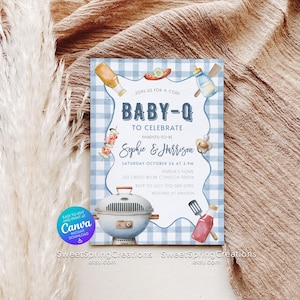 Editable Baby-Q Baby Shower Invitation Template Backyard Couples Baby Sprinkle, BBQ Party SSC_00207 image 6