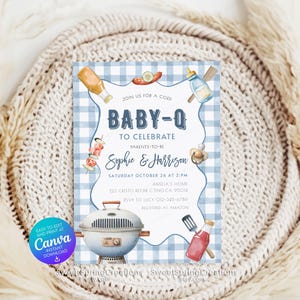 Editable Baby-Q Baby Shower Invitation Template Backyard Couples Baby Sprinkle, BBQ Party SSC_00207 image 5