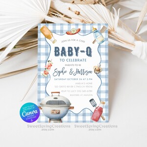 Editable Baby-Q Baby Shower Invitation Template Backyard Couples Baby Sprinkle, BBQ Party SSC_00207 image 9