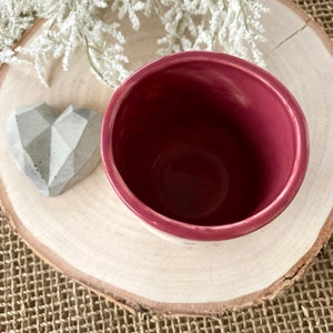 Keramik Becher // Becher handgemacht mit Herz // Tasse getöpfert rot // Tasse mit Herz // Tasse aus Ton Bild 2