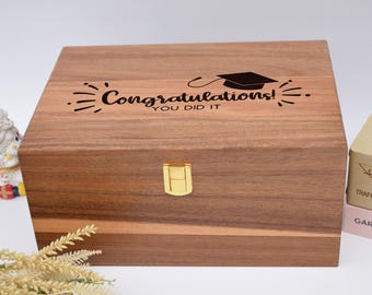 Custom 2025 Graduation Memory Box, Graduation Gift Ideas, Keepsake Time Capsule, Graduation Gift for her, Gift for Him, Gift for Daughter
