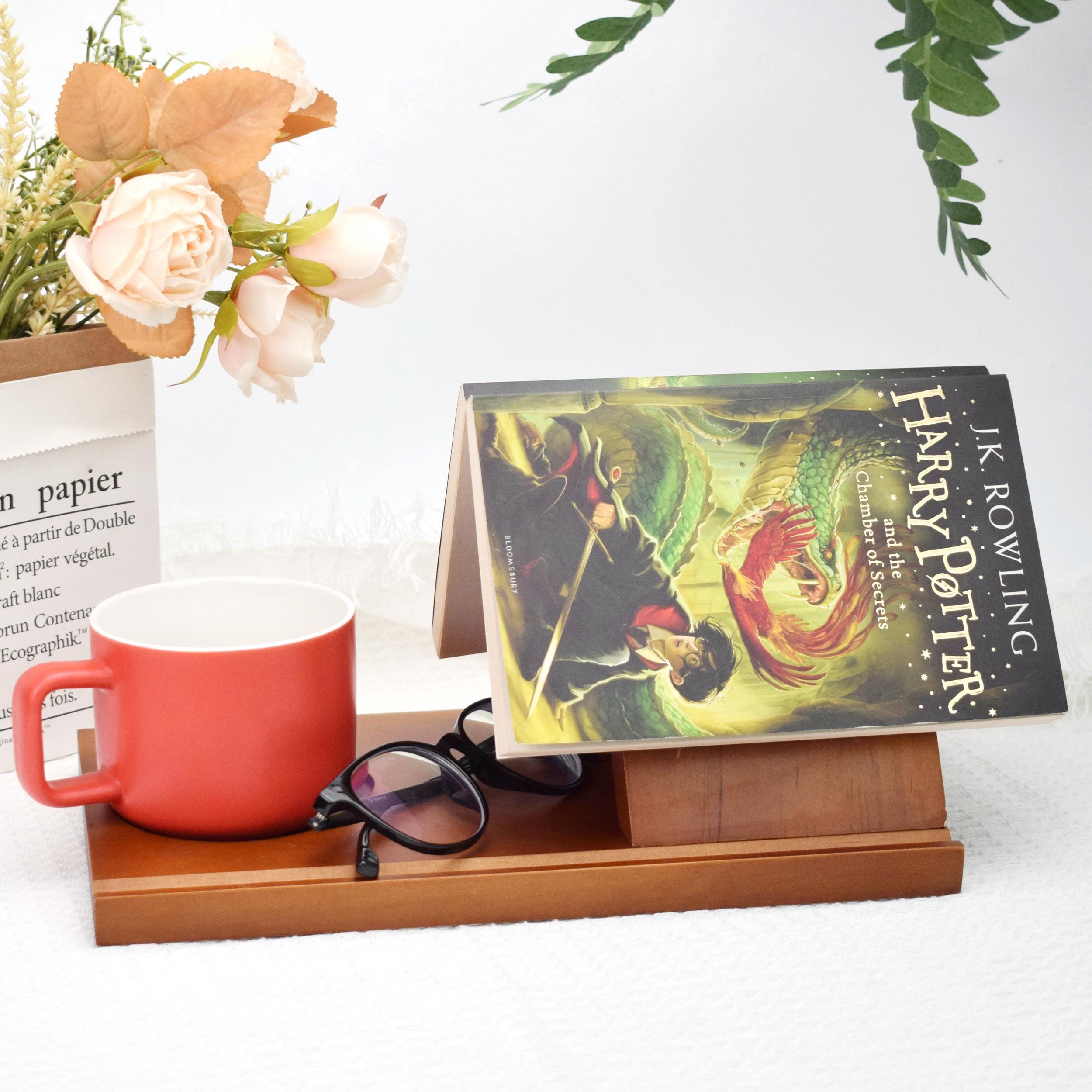 Wooden Triangle Book Stand,Custom book stand,Mother's Day Gift,Book Holder With Slot For Tablet Book,Gifts For Readers,Minimalist home decor