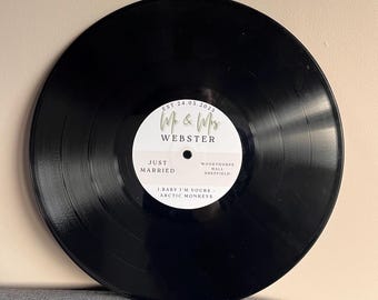 Customised Vinyl Record, Personalised Record Stickers, Table Numbers/Names, Wedding Guest Book,Alternative Guest Book, Wedding Venue Drawing